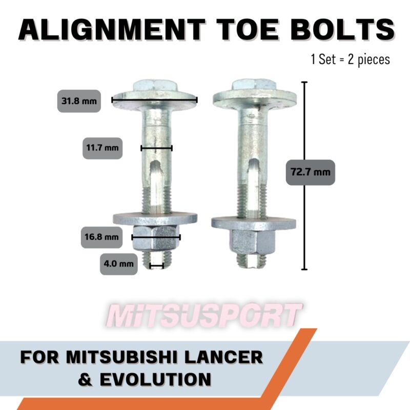 น็อตปรับมุมแคมเบอร์(camber) / มุมโท(toe) สำหรับ mitsubishi lancer ทุกรุ่น