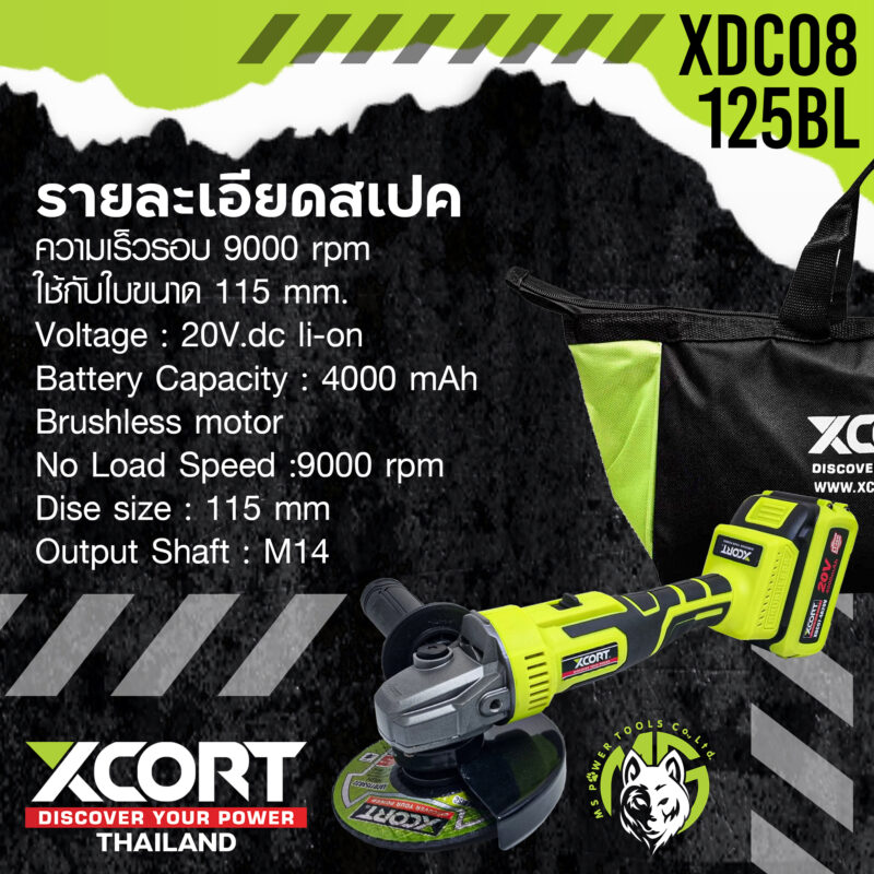 หินเจียรไร้สาย 4-4.5 นิ้ว มอเตอร์บัสเลส 20V ตัวเดียวสารพัดประโยชน์ ตัดขัดเจียร์แต่ง ประหยัดกว่าด้วย EC Motor